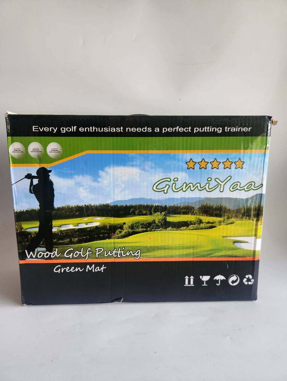 NEW Golf Practice 9"5" Indoor Putting Mat w/ Ball Return Portable Office Home